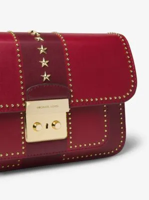 Sloan Editor Studded Leather Shoulder Bag