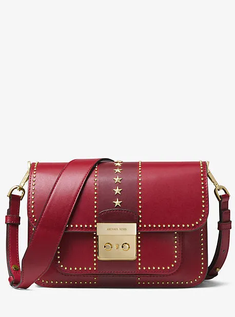 Sloan Editor Studded Leather Shoulder Bag