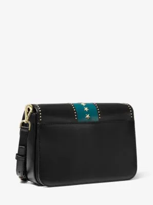 Sloan Editor Studded Leather Shoulder Bag