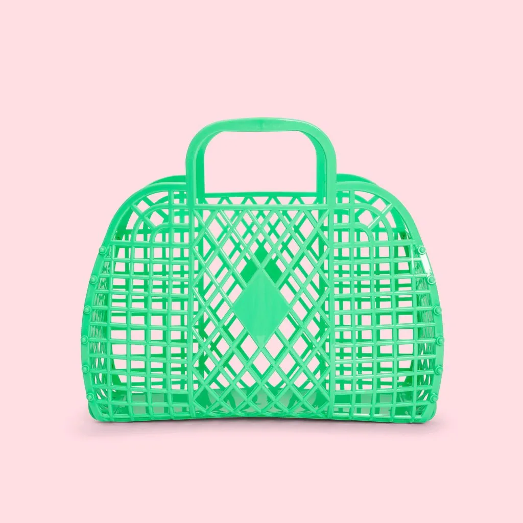 Small Retro Jelly Basket in Green