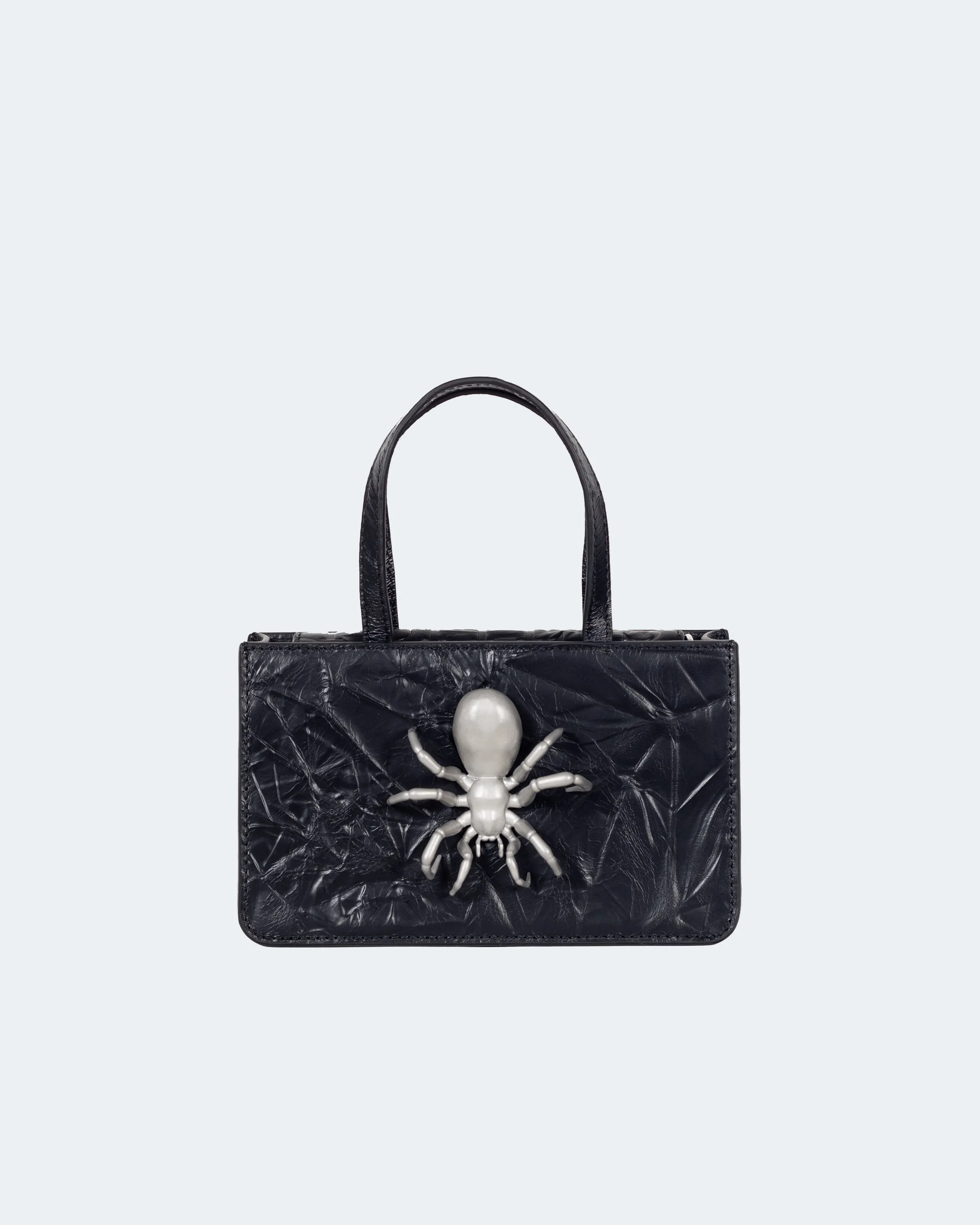 Small Spider Bag in Crinkle Leather