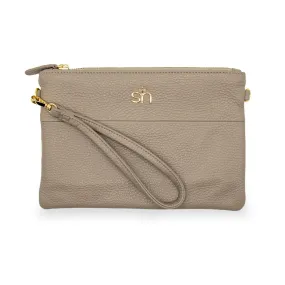 Soho Wristlet Clutch- Taupe