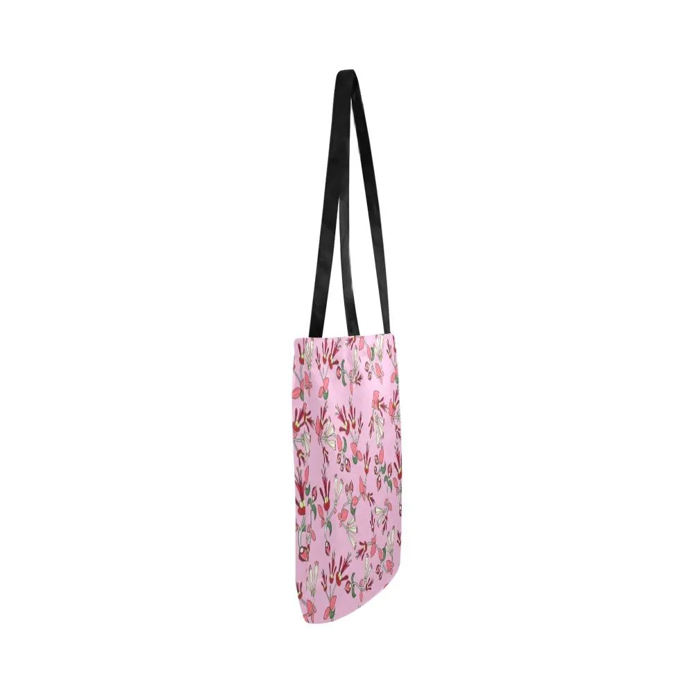 Strawberry Floral Reusable Shopping Bag (Two sides)