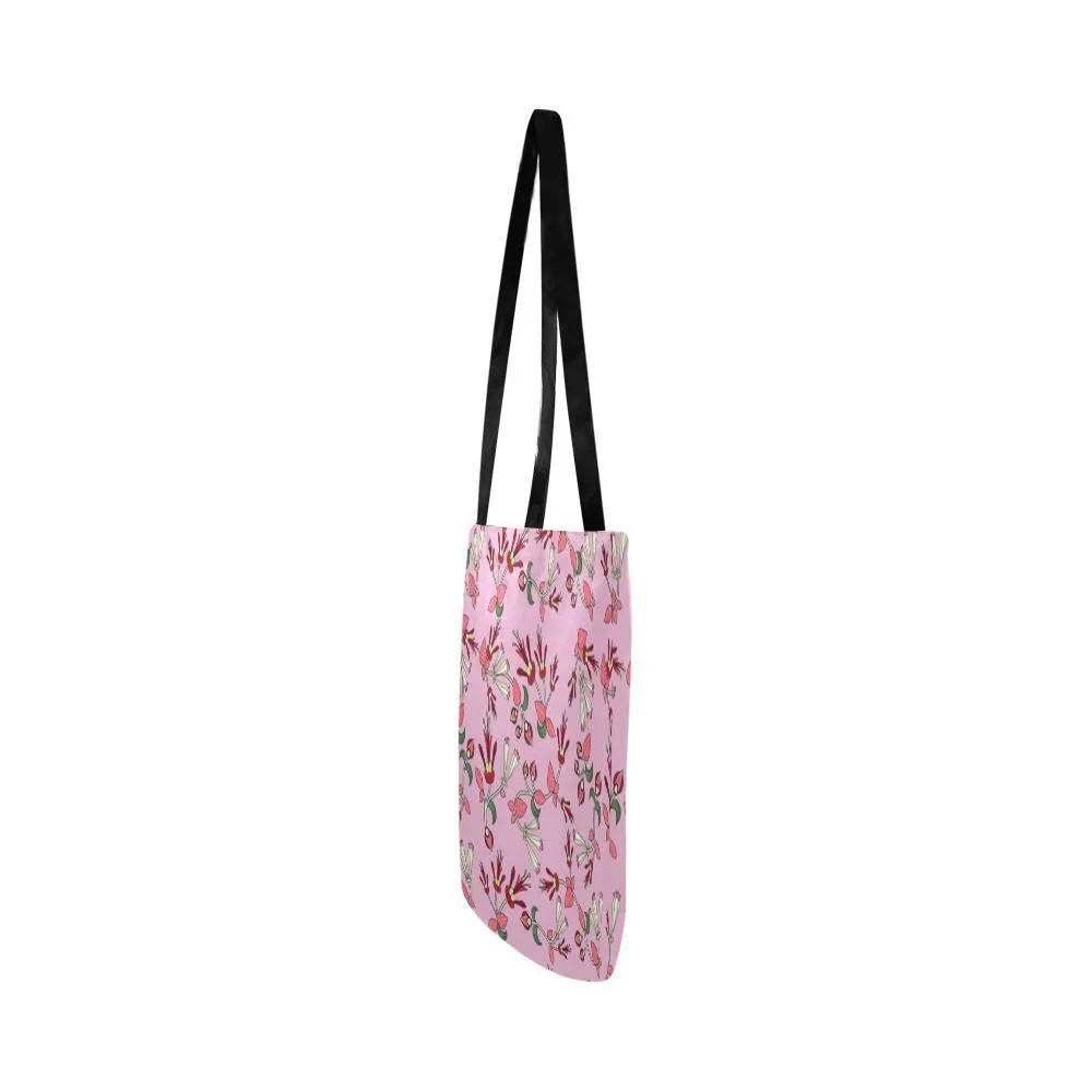 Strawberry Floral Reusable Shopping Bag (Two sides)