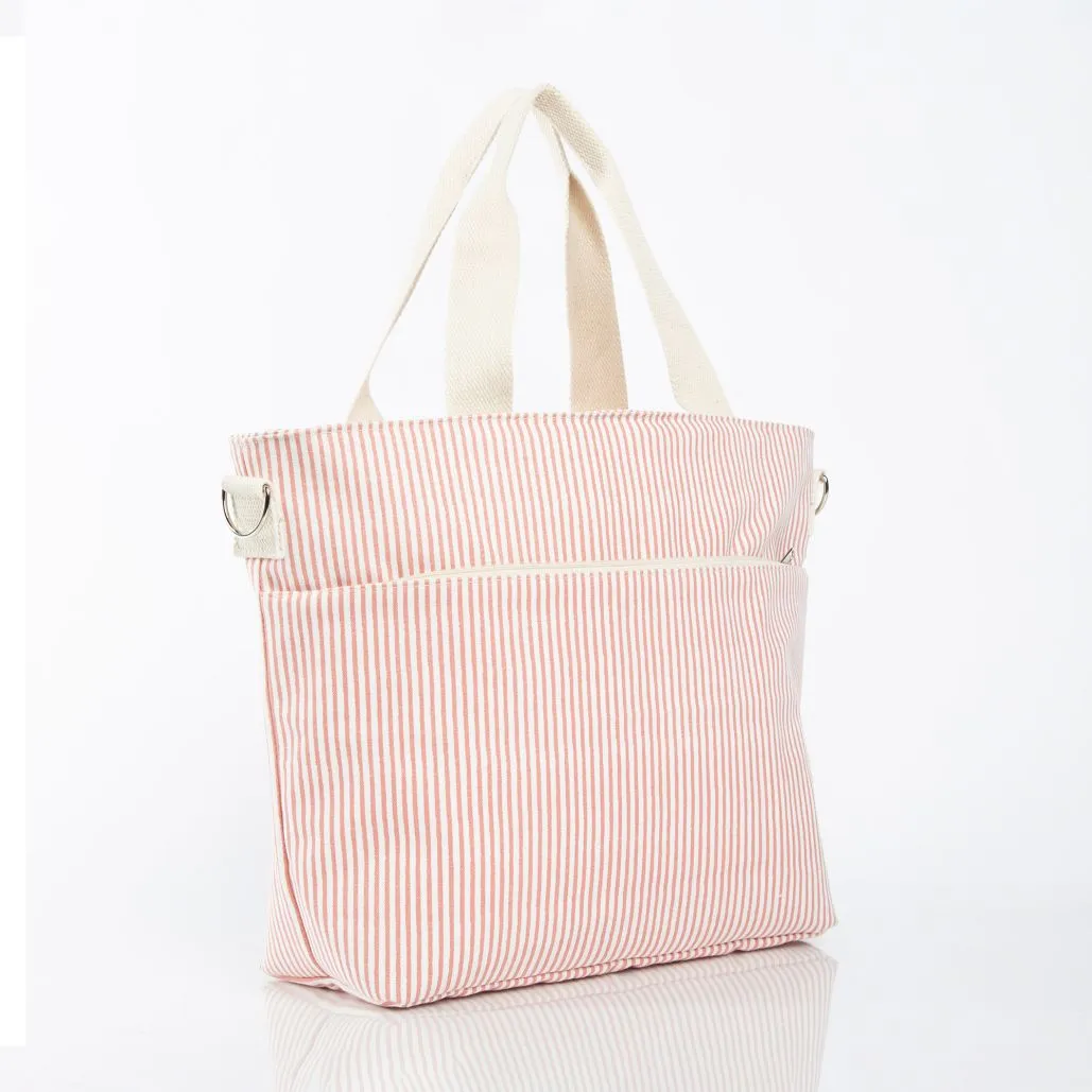 Striped Cooler Bag Rose & Tan