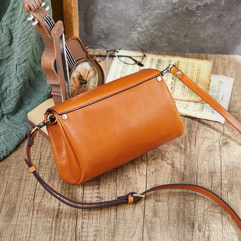 Summer Handmade Bag Women's Cowhide Organ Bag