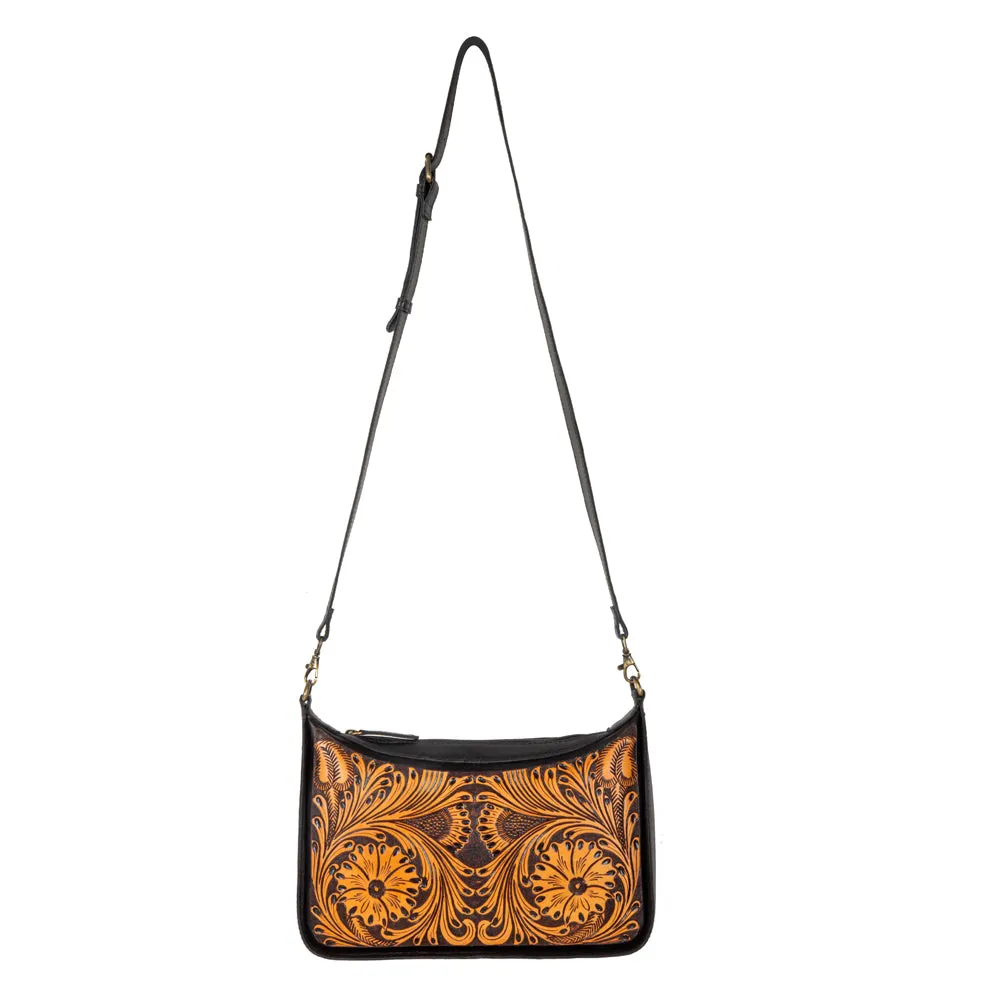 Sunflower Gorge Hand-Tooled Bag