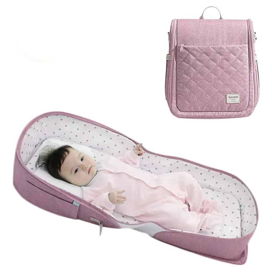 Sunveno Portable Baby Bed & Bag (Pink)