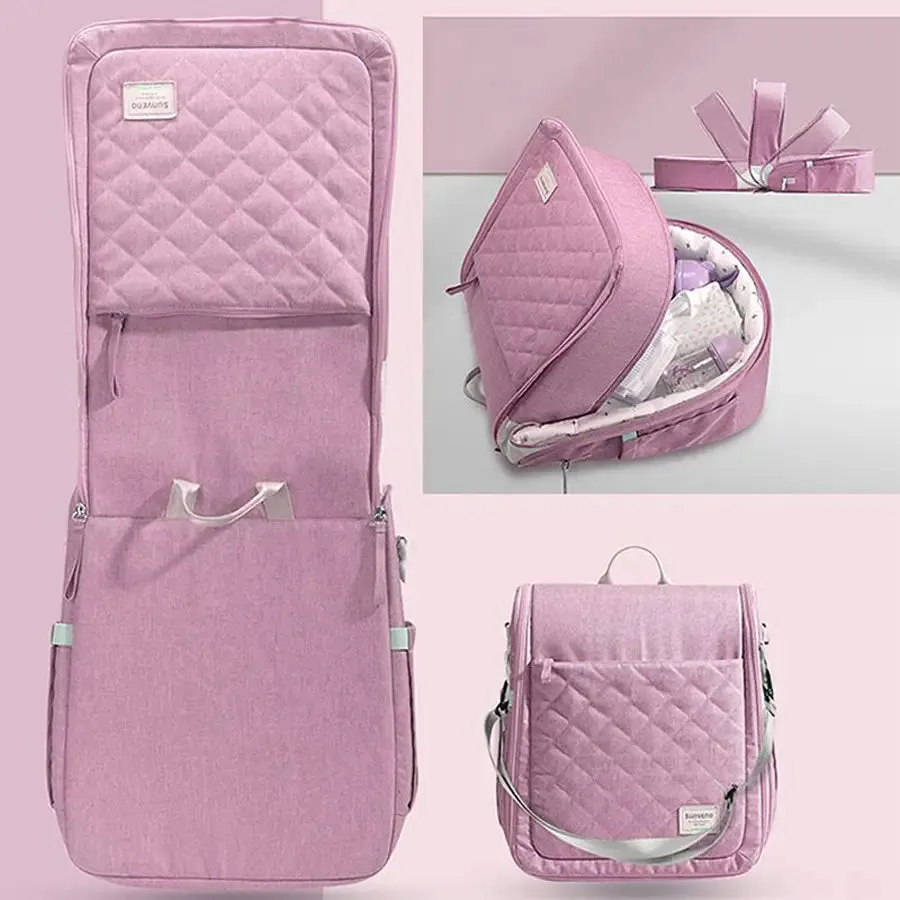 Sunveno Portable Baby Bed & Bag (Pink)