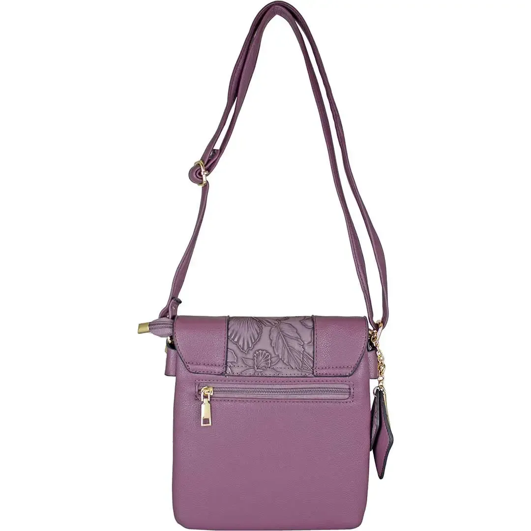 Temptation Italy Floral Embossed Crossbody Bag