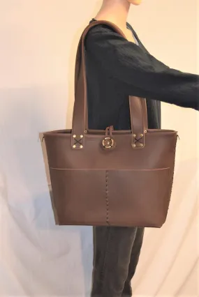 The Clare Flair Tote, Dark Brown