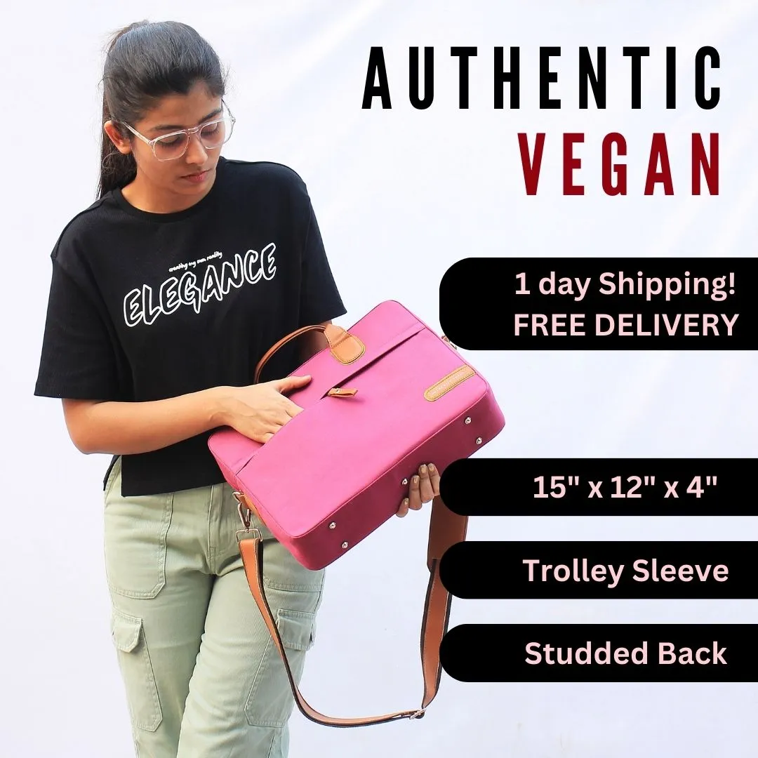 The Everyday All Purpose Messenger Bag Hot Pink - Authentic Vegan