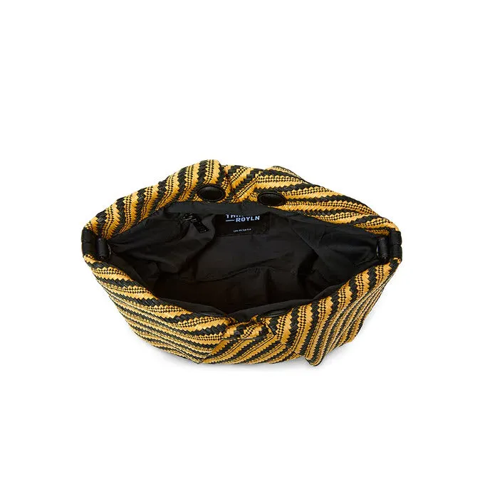 The Savannah Crossbody in Dune Raffia Stripe