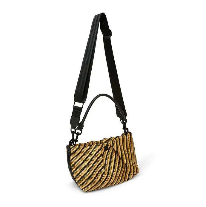 The Savannah Crossbody in Dune Raffia Stripe