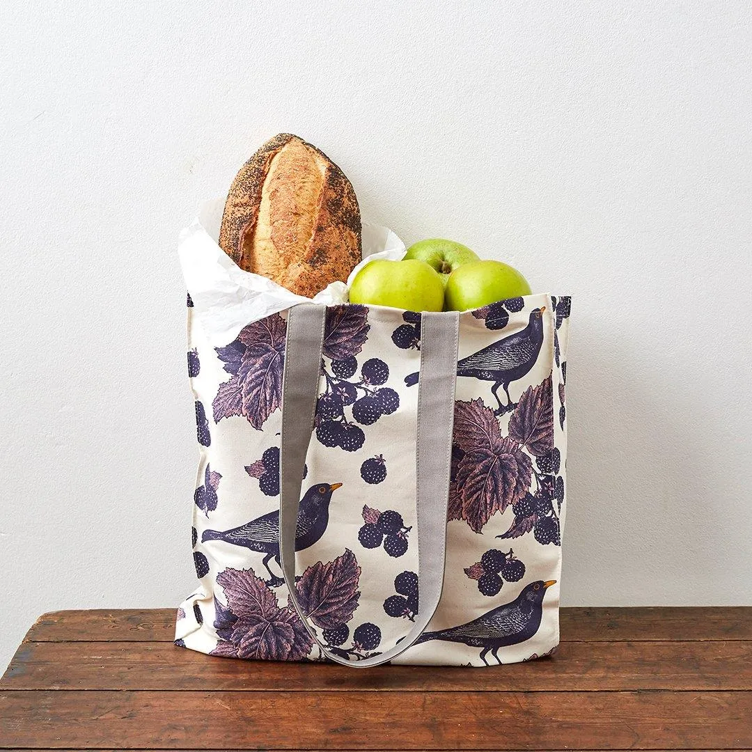 Thornback & Peel - 100% Cotton Tote Shopping Bag - 40x37x11cms - Blackbird & Bramble