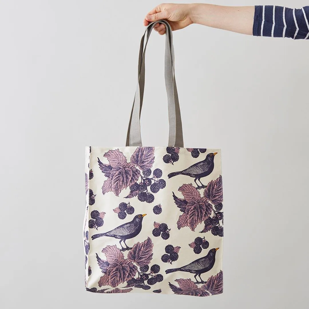 Thornback & Peel - 100% Cotton Tote Shopping Bag - 40x37x11cms - Blackbird & Bramble