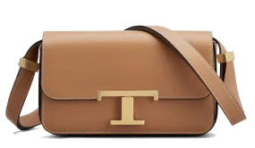 TODS T TIMELESS CROSSBODY BAG COGNAC