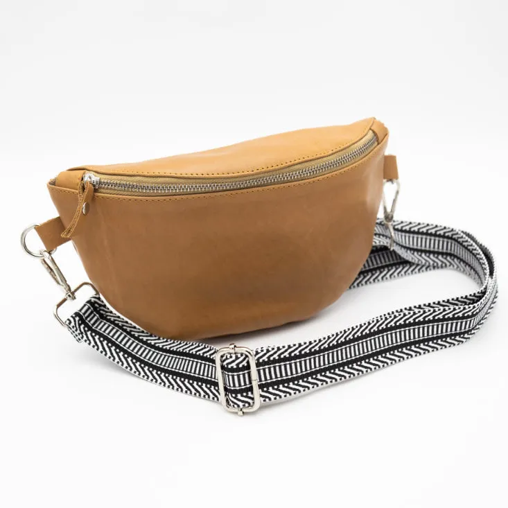 Toffee Leather Bum Bag (w Silver Fittings)