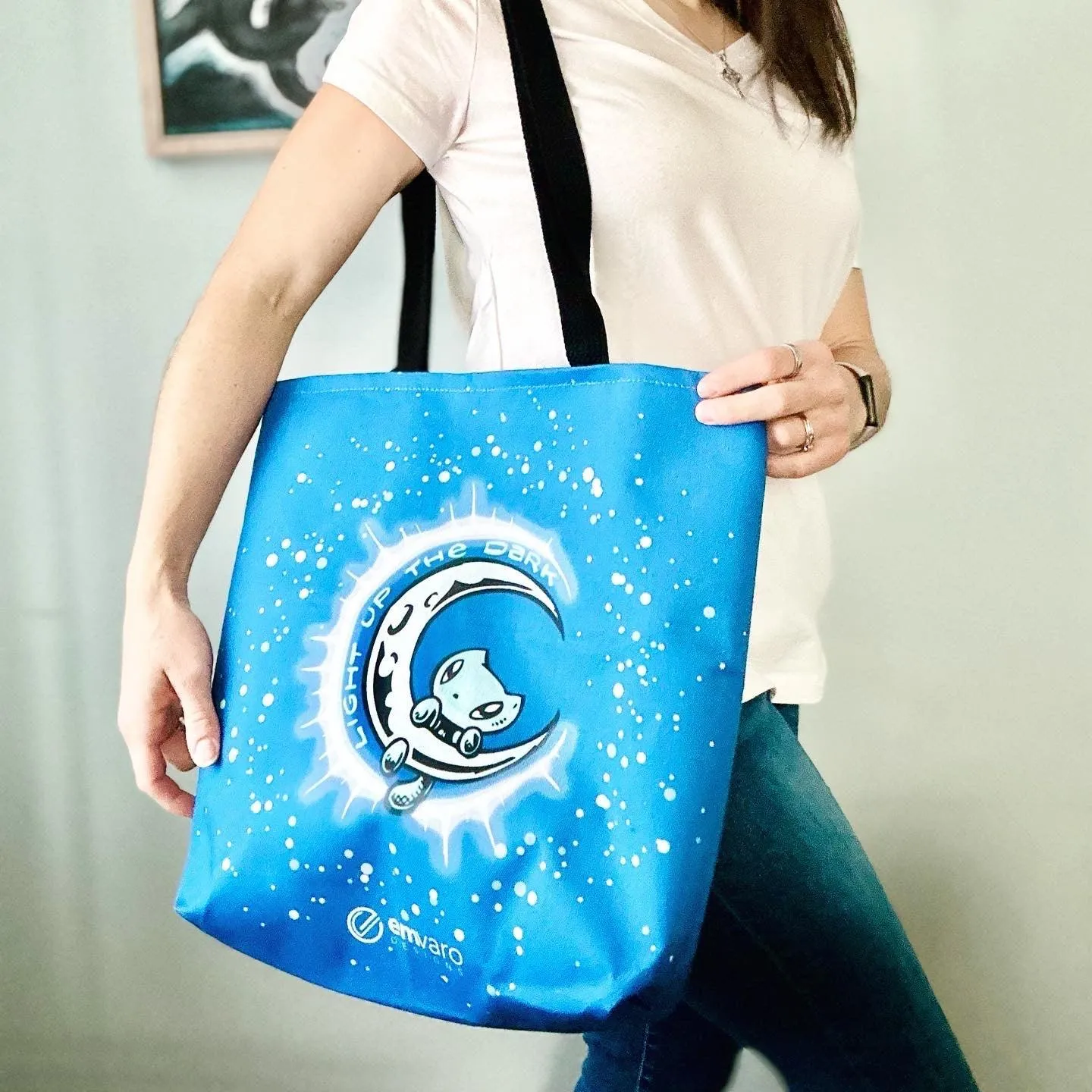 Tote Bag: Light Up the Dark - Skoshie the Cat