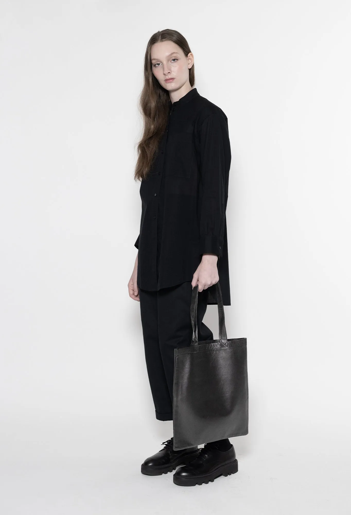 Ultra Soft Leather Tote Bag by ISAAC REINA in Dark Honey