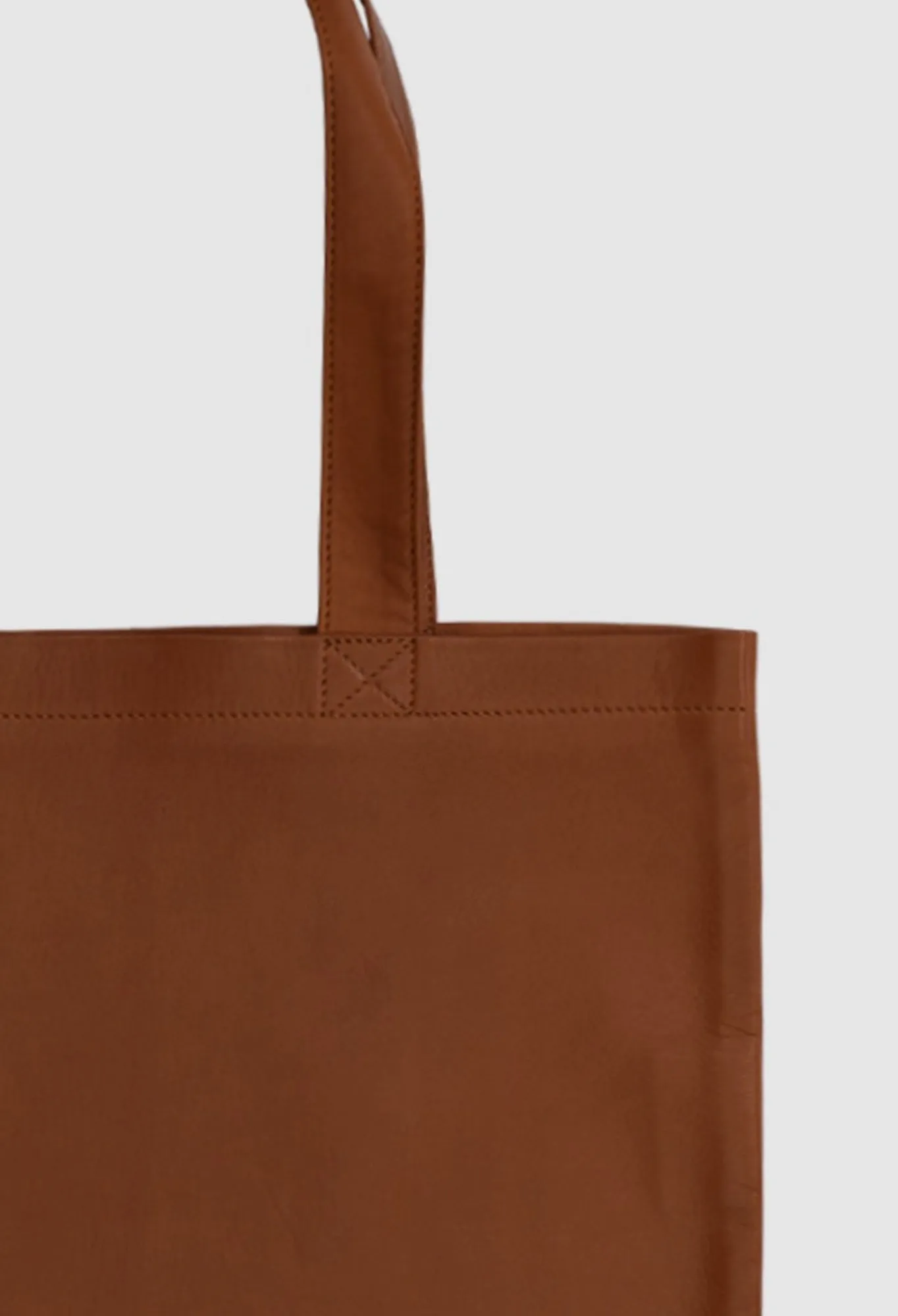 Ultra Soft Leather Tote Bag by ISAAC REINA in Dark Honey