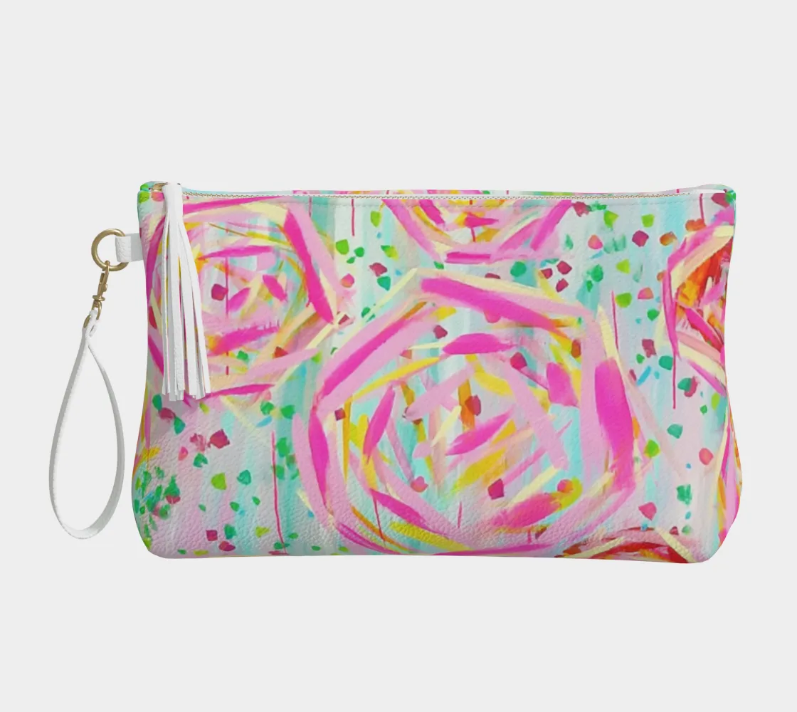 Vegan Leather Accessory Bag *Dreaming Blooms*