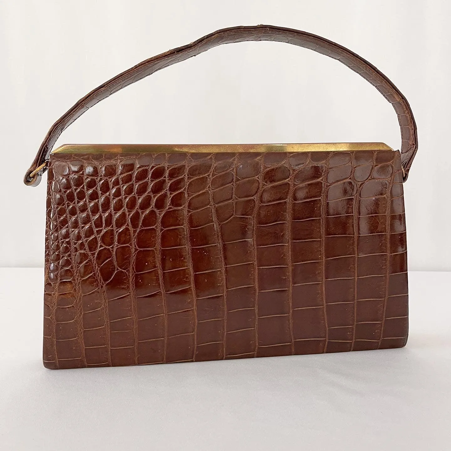 VINTAGE CROCODILE LEATHER BAG