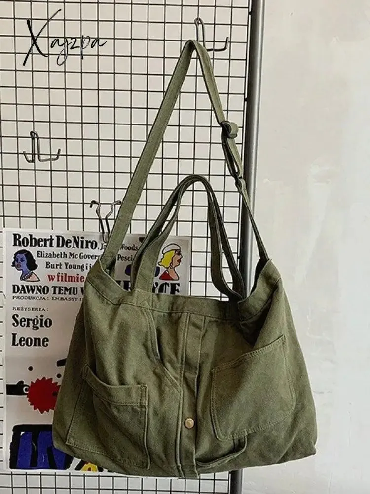 Vintage Wash Large Shoulder Bag