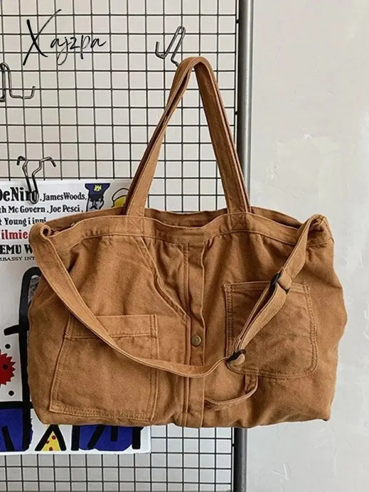 Vintage Wash Large Shoulder Bag