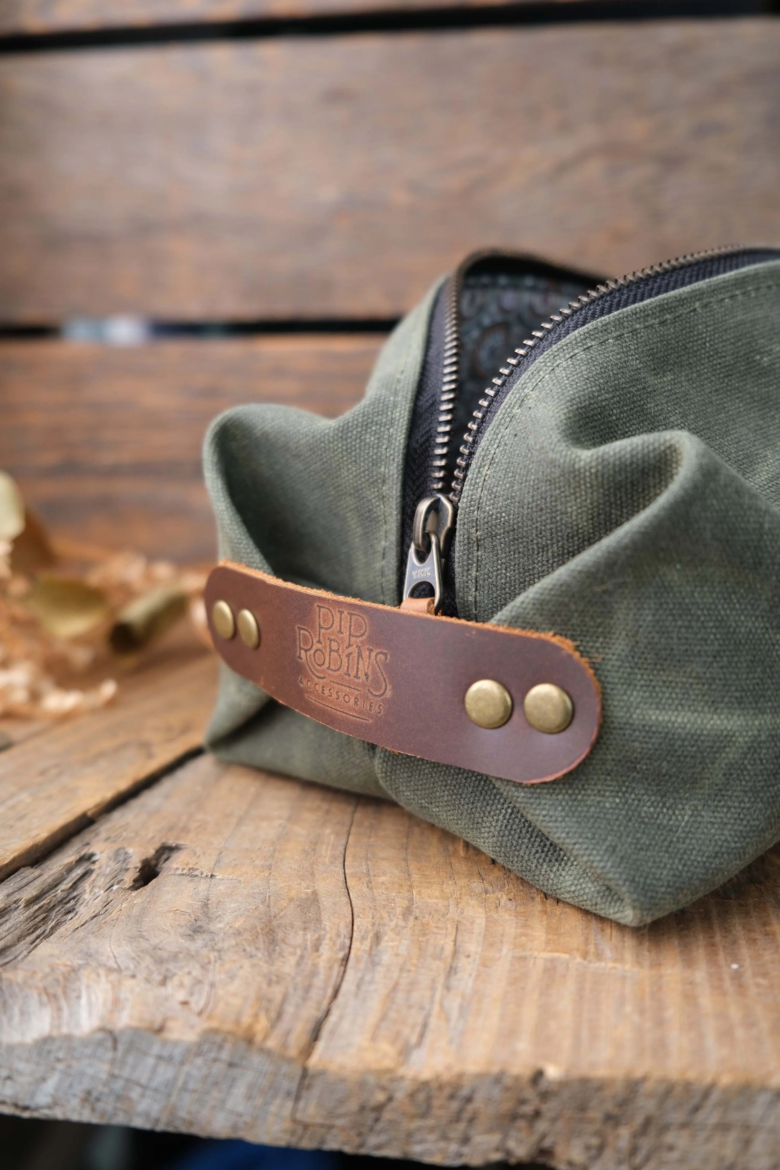 Waxed Canvas Dopp Kit: Multiple Options