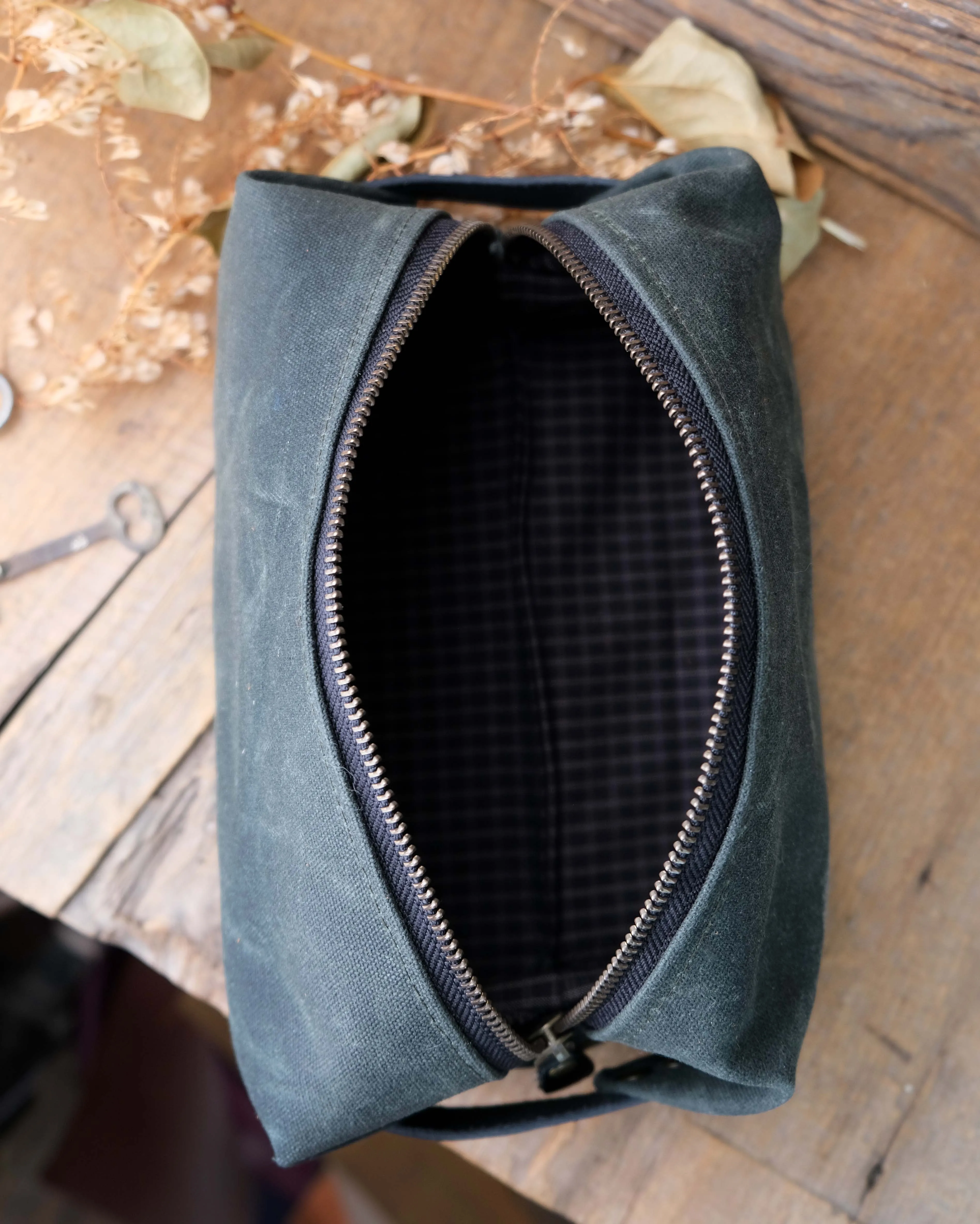 Waxed Canvas Dopp Kit: Multiple Options