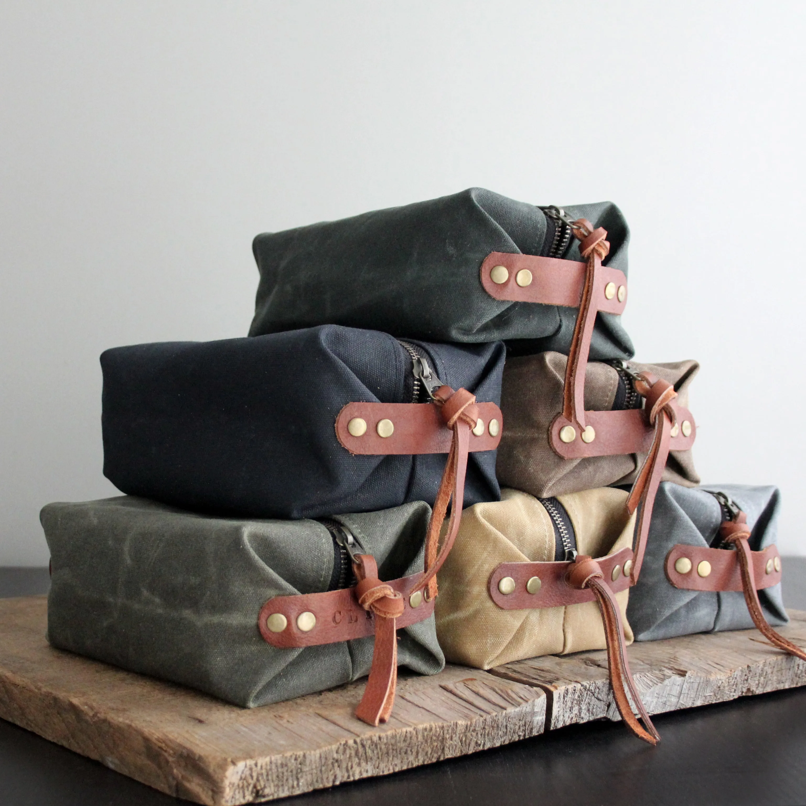 Waxed Canvas Dopp Kit: Multiple Options