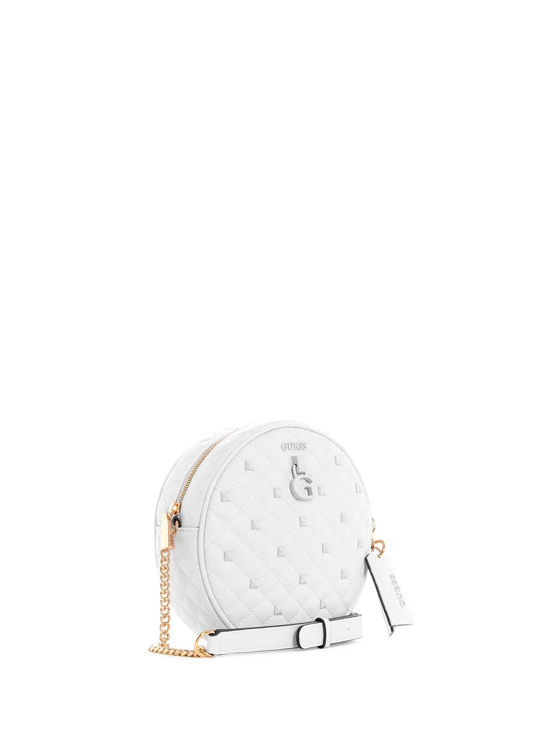 White Rue Rose Circle Crossbody Bag