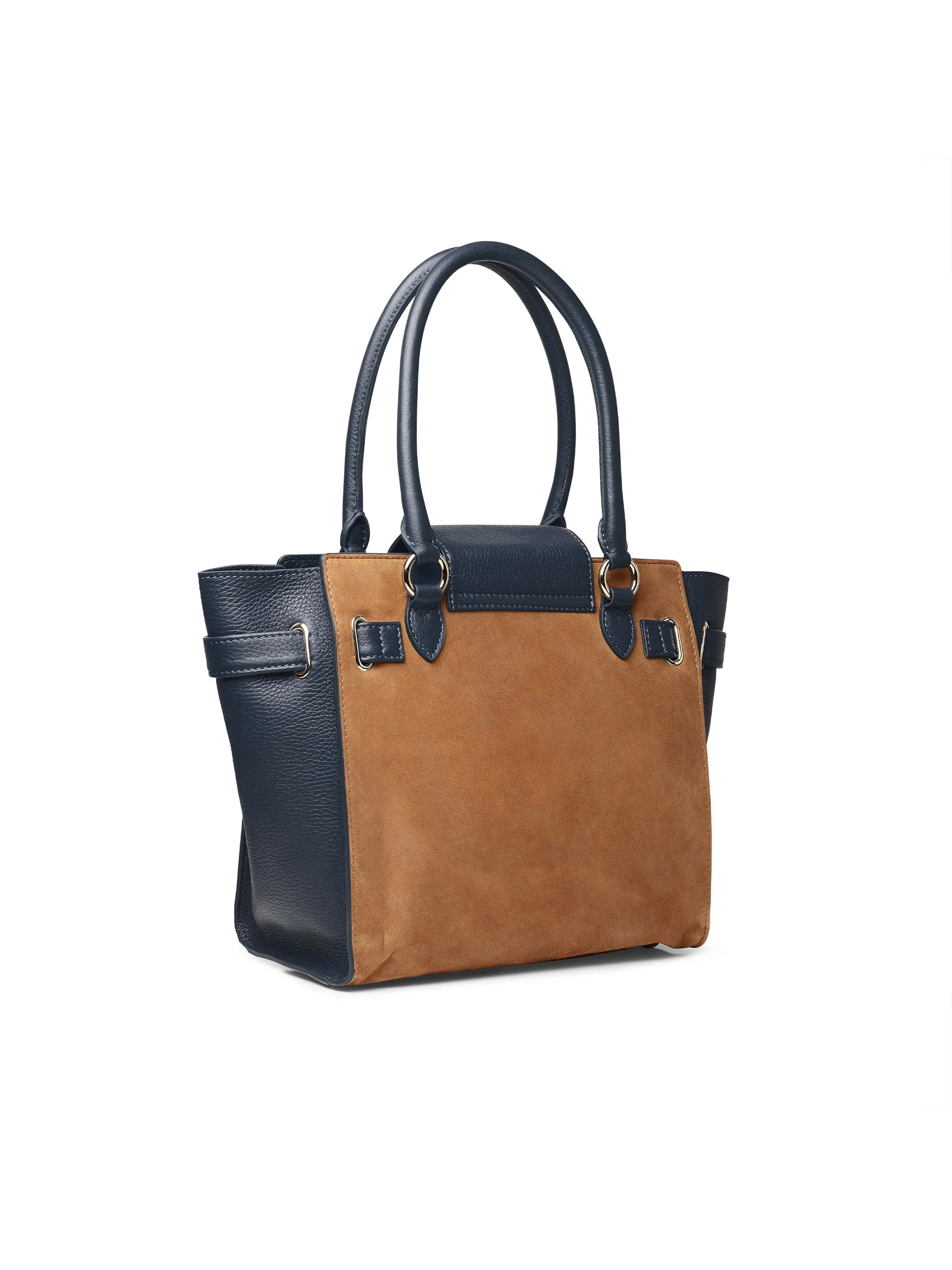 Windsor Tote - Tan & Navy