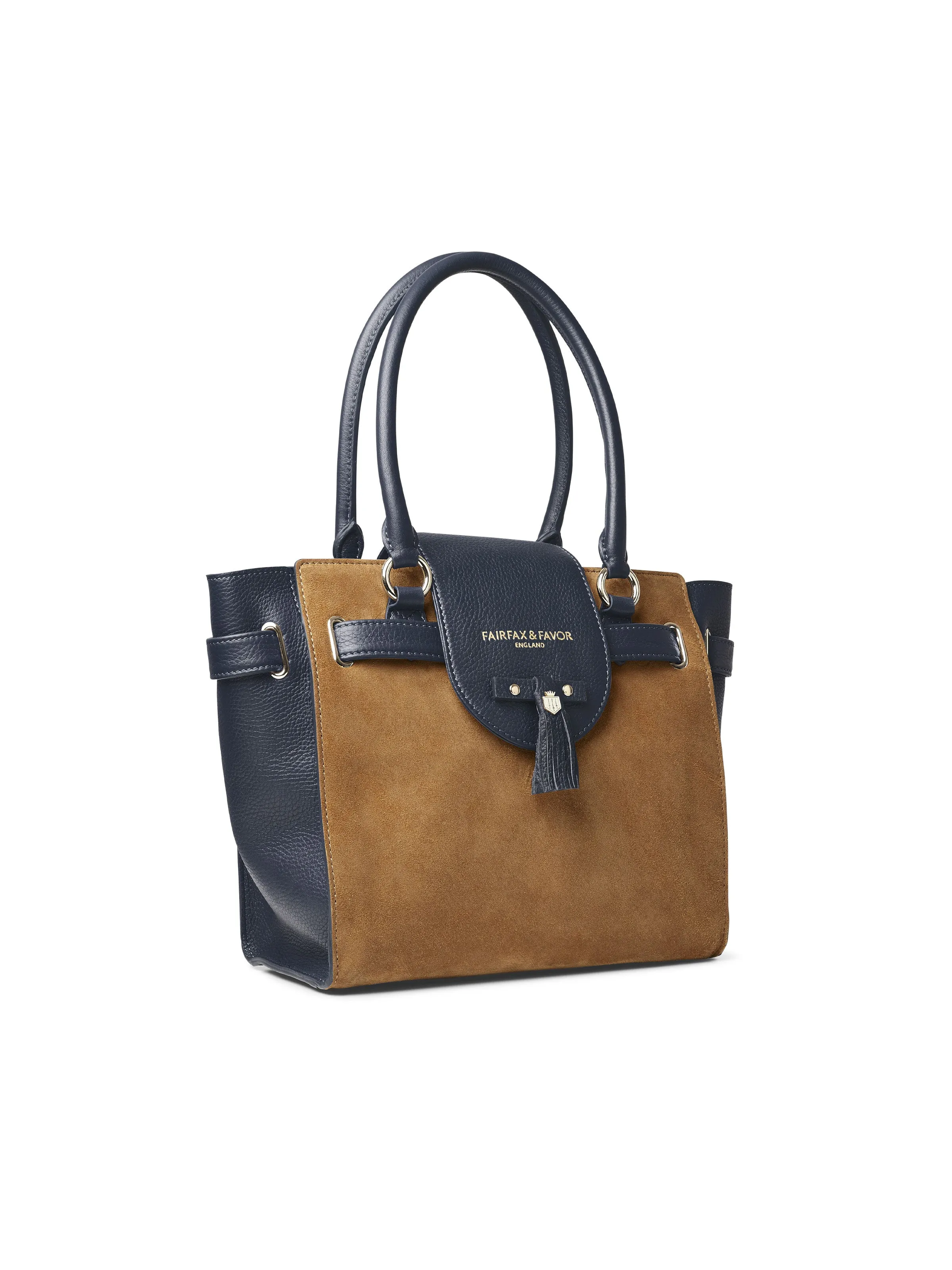 Windsor Tote - Tan & Navy