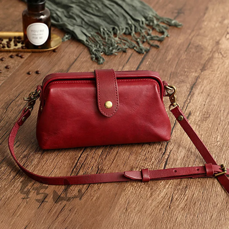 Women Cowhide Leather Small Handbag 1022