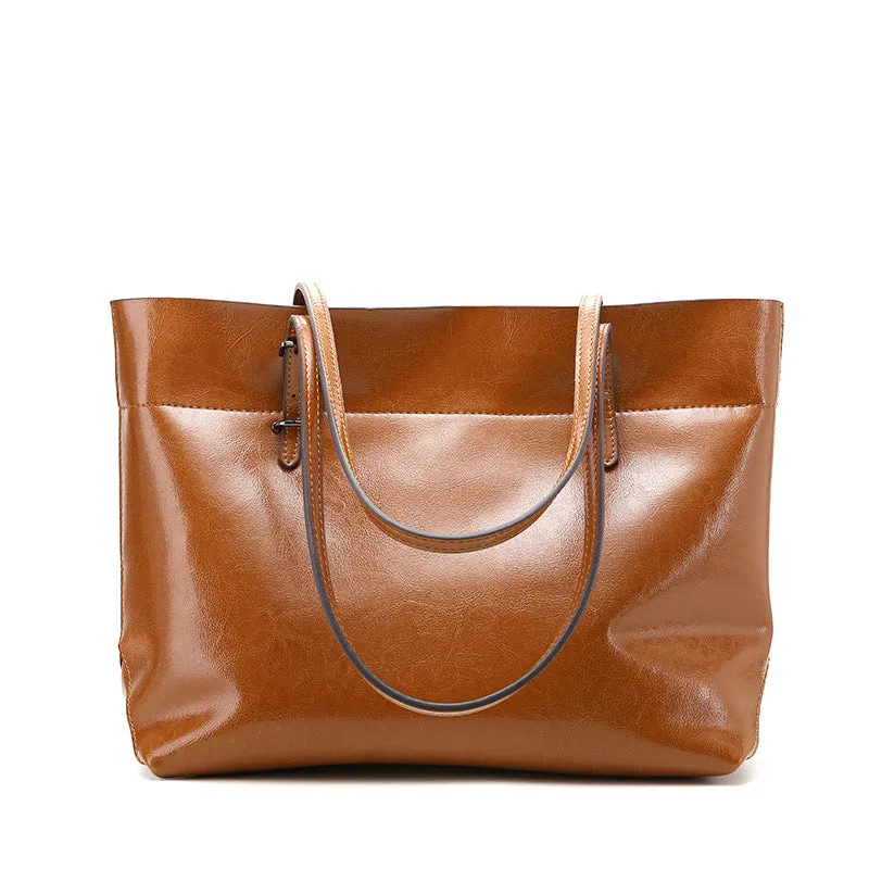 Women Leather Tote Bag Handbag Shoulder Bag For Everyday Commuter Use, Fashion Design Birthday Gift for Her