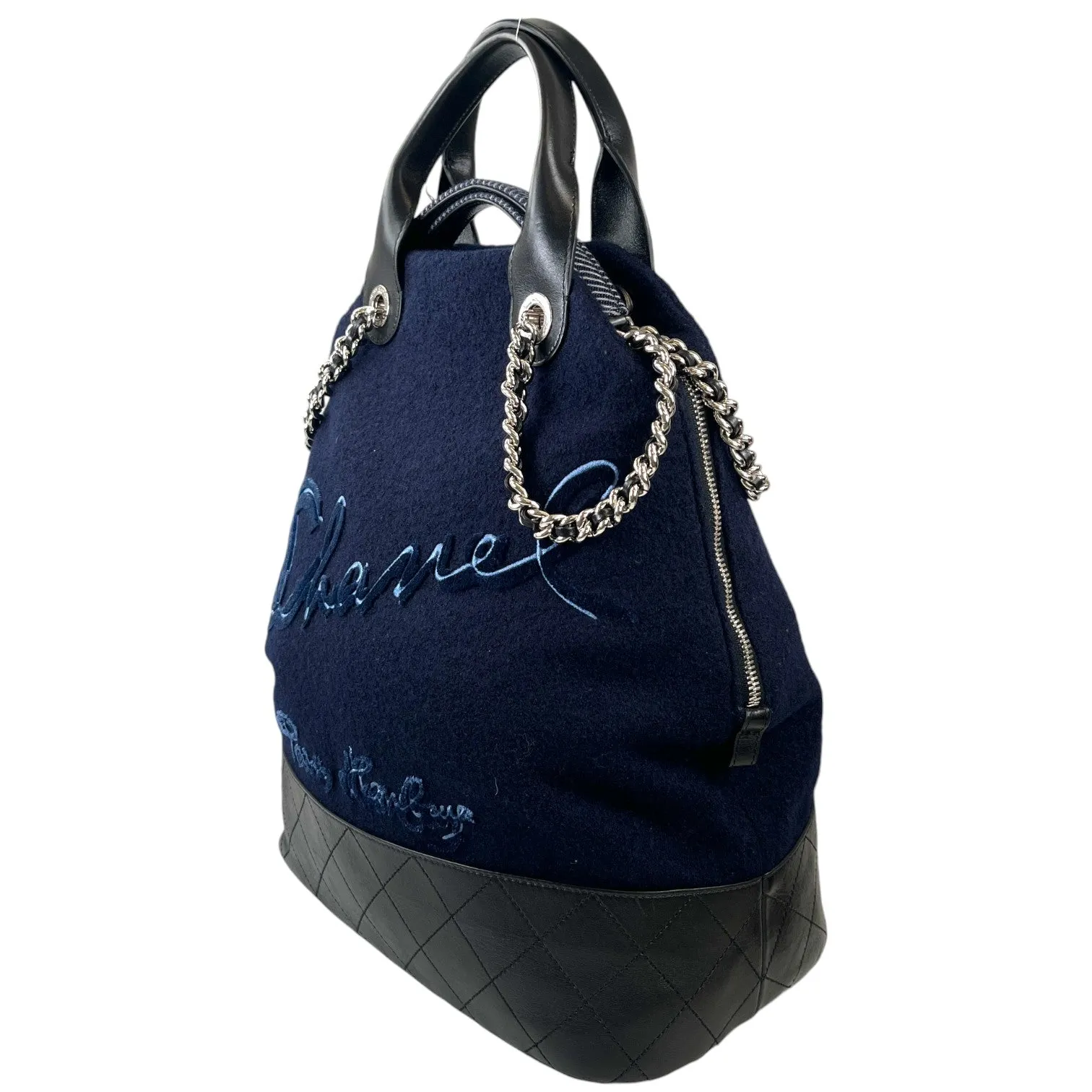 Women's 2018 Paris Hamburg Wool Shopping Bag Navy