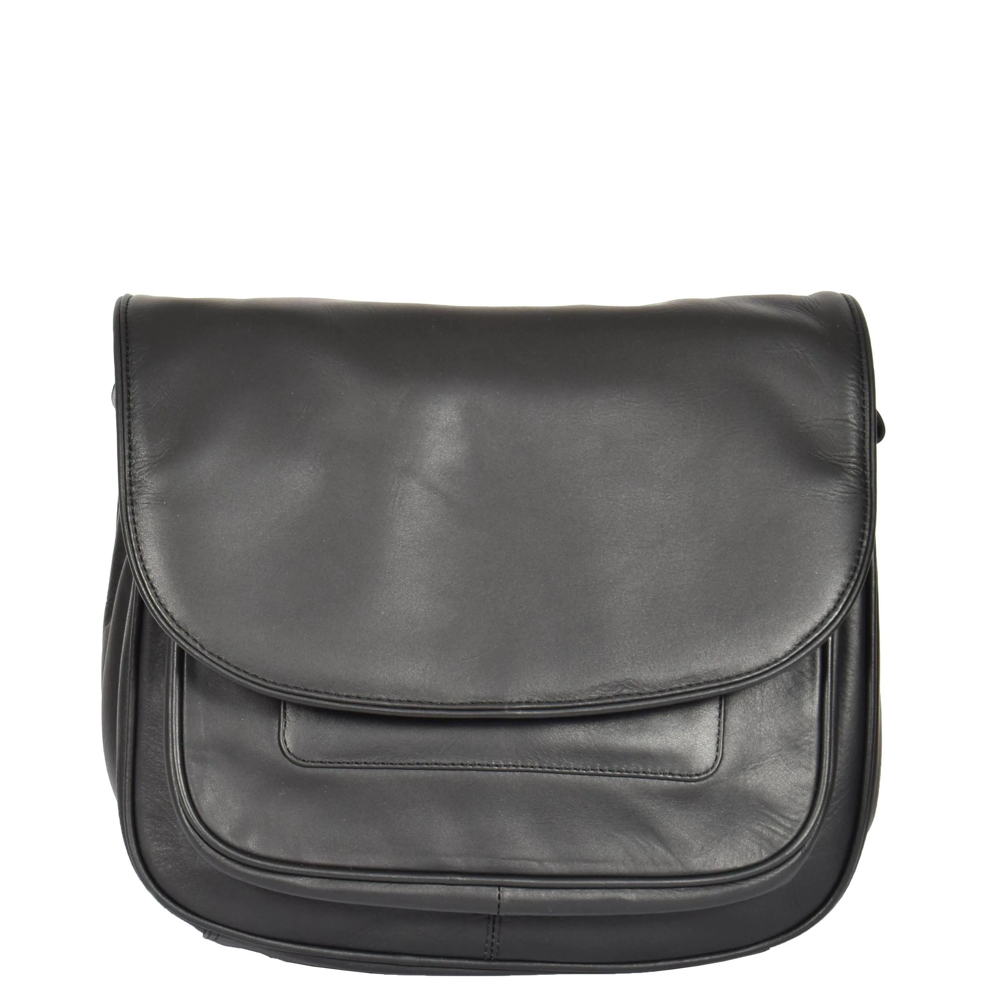 Womens Classic Cross Body Leather Bag Vancouver Black