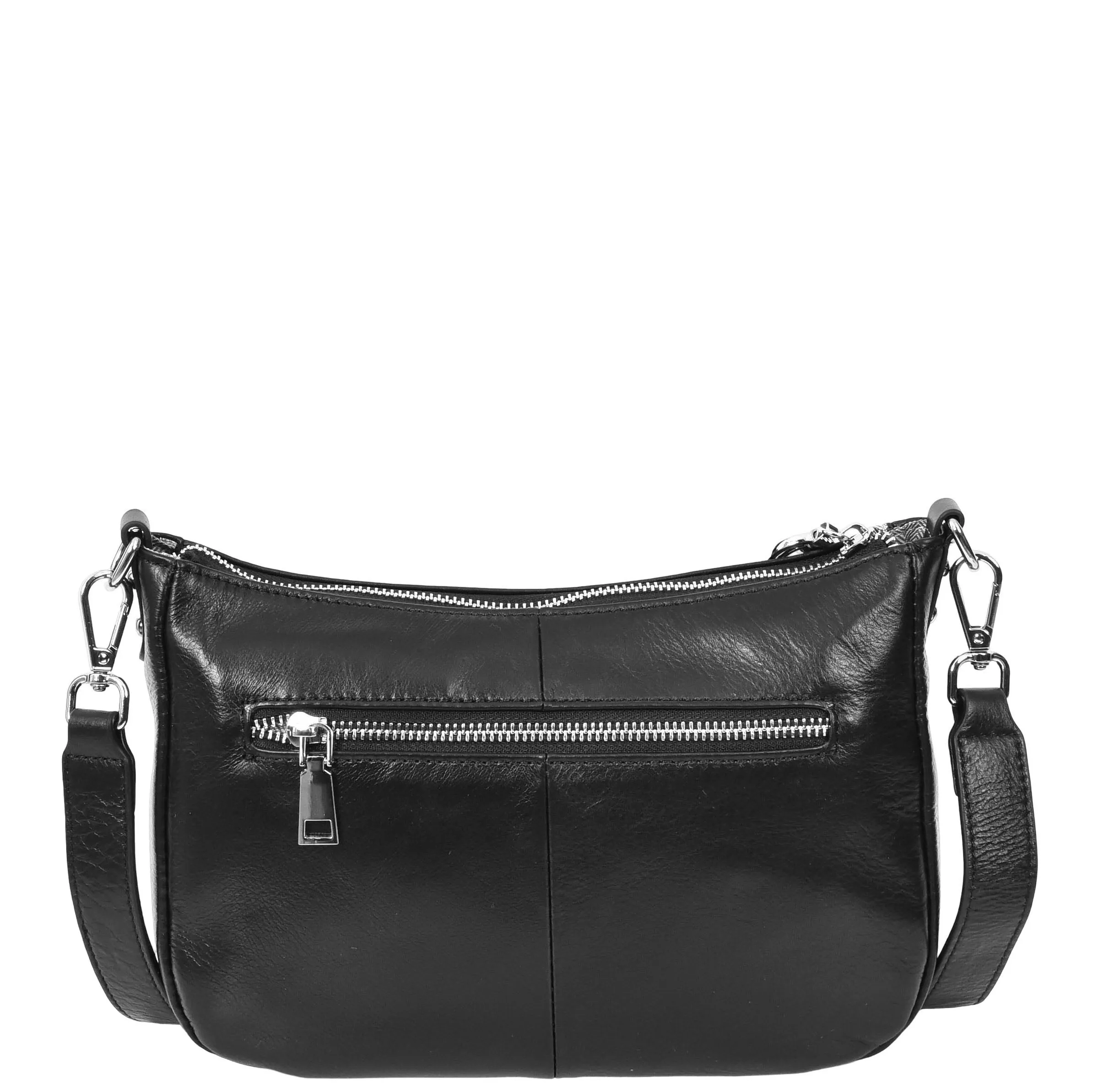 Womens Leather 2-in-1 Cross Body Handbag Aurora Black