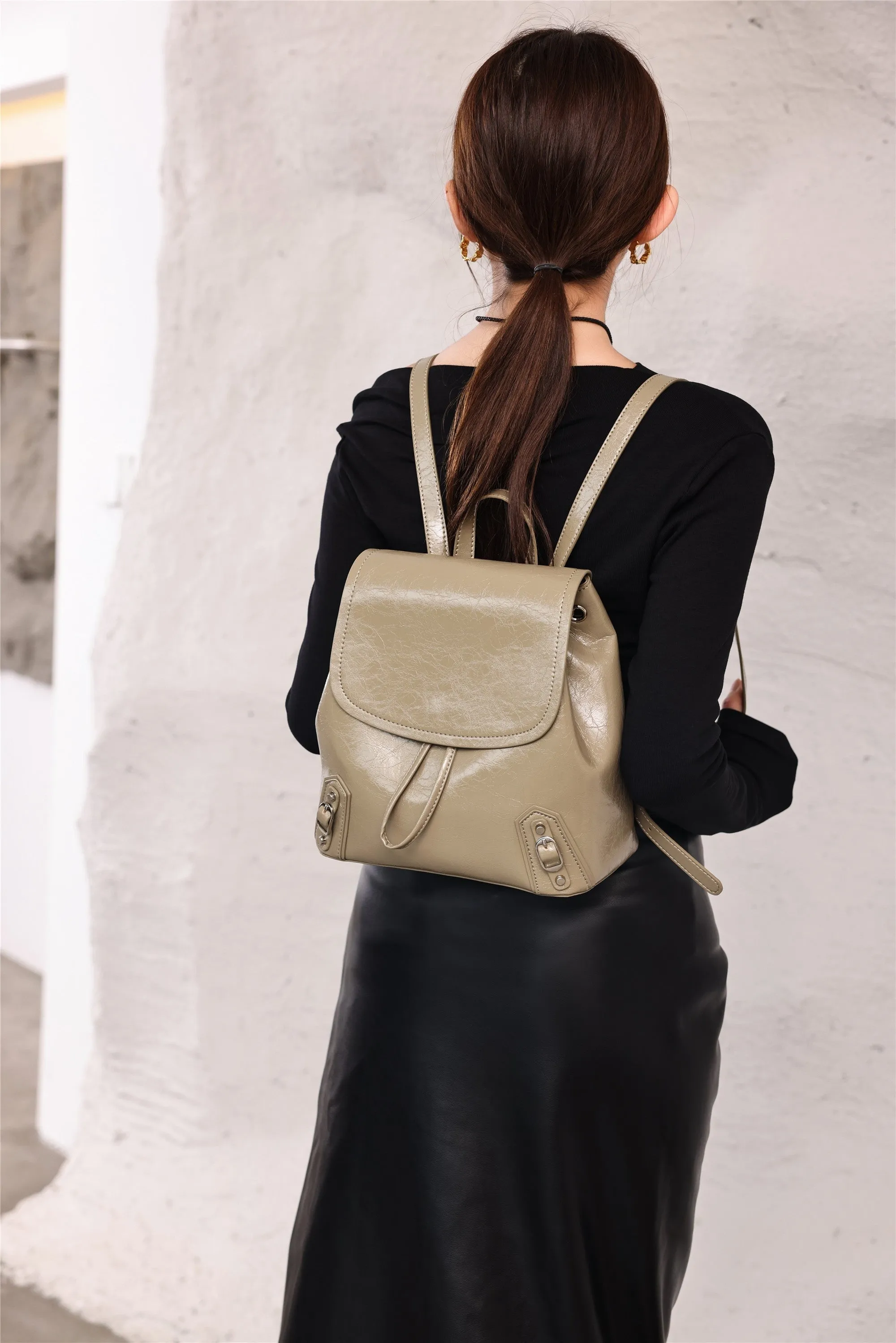 Womens Leather Backpack