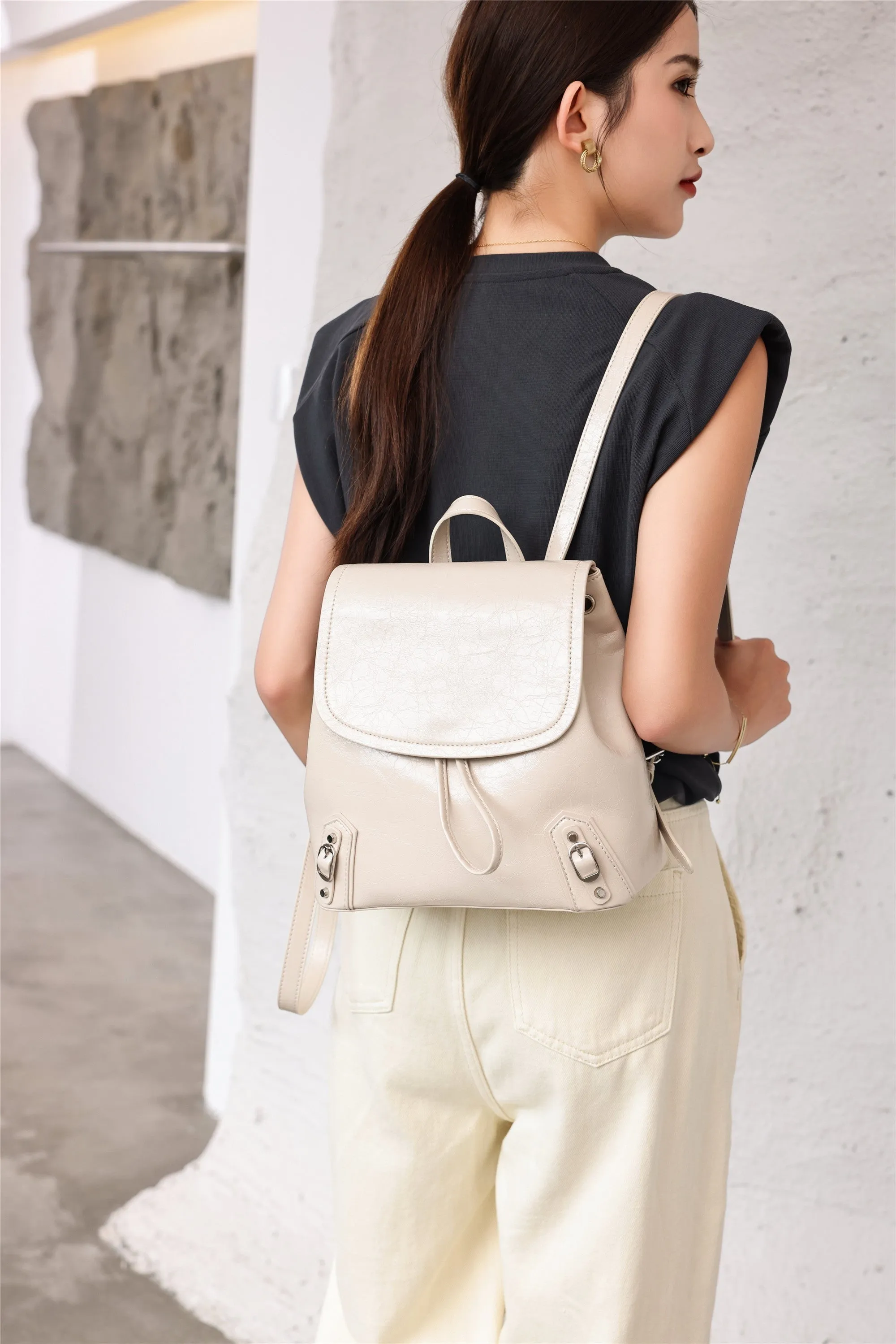 Womens Leather Backpack