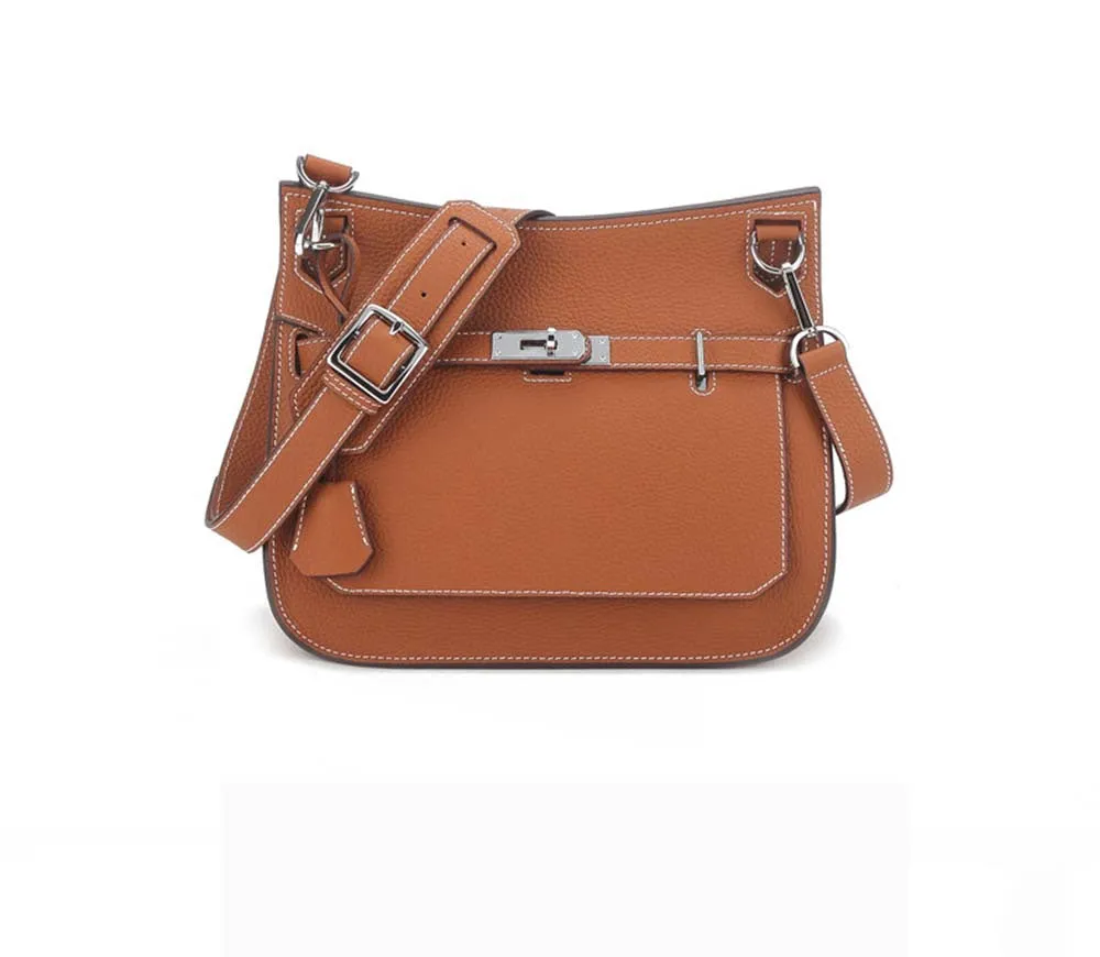 Womens Swift Cowhide Shoulder Messenger Underarm Leather Bag