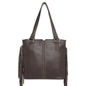 Wrangler Concealed Carry Western Fringe Handbag-Coffee