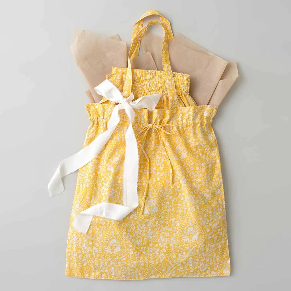 Yellow Paisley Shopping Tote Bag