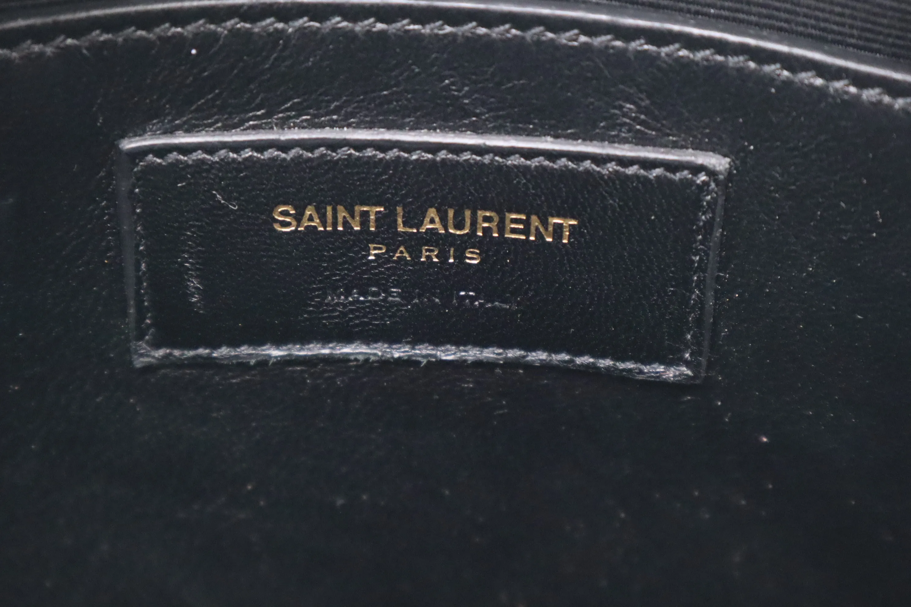 YSL Saint Laurent Mini Lou Camera Bag in Black Grain de Poudre Leather